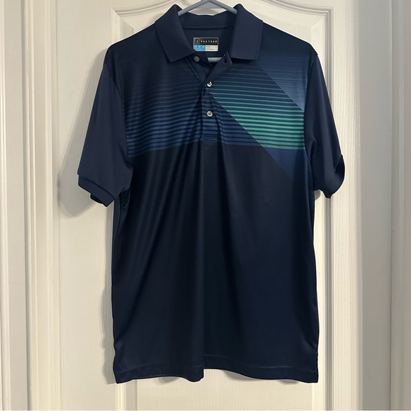 NWOT! PGA Tour Pro Series Blue/Green Short sleeve Polo - Medium - Picture 1 of 3